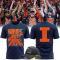 Illinois Fighting Illini Basketball Final Four Regional Champions On-Court T-Shirt
