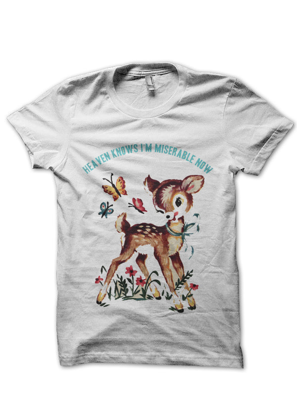 Iâ€™m Miserable Now Heaven Knows  (The Smiths) White T-Shirt Hoodie, Sweatshirt | CoreVibeTees.com
