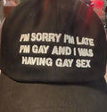 I’m Sorry I’m Late I’m Gay And I Was Having Gay Sex Hat