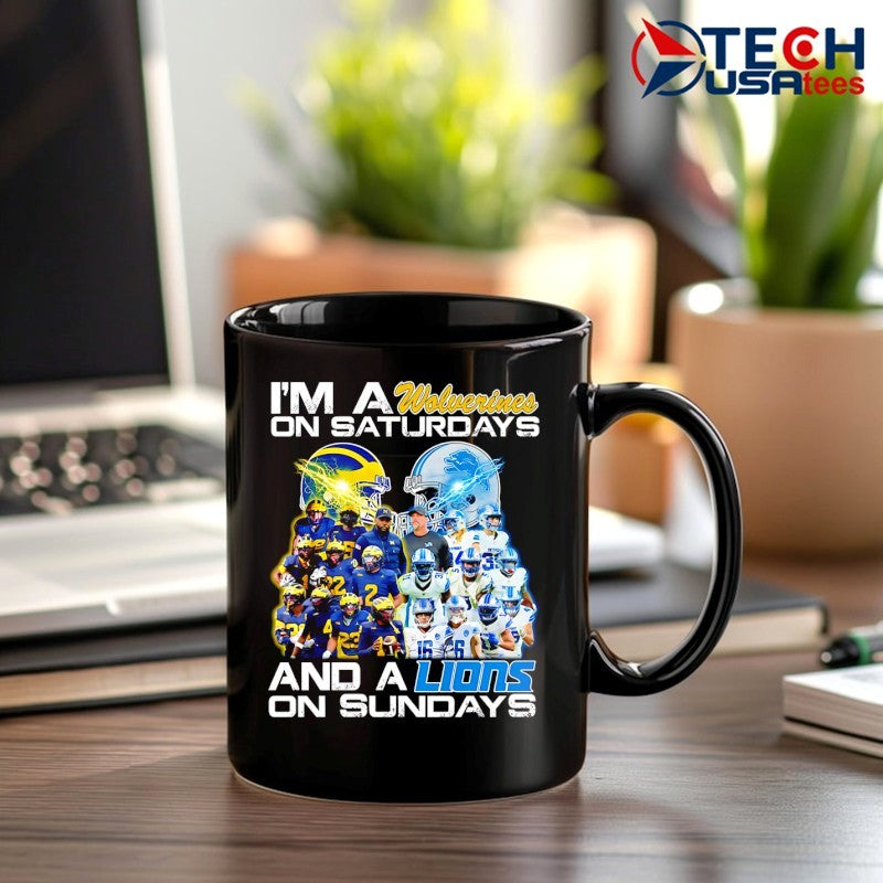 I’m a Wolverines on Saturdays and a Lions on Sundays graphic shirt