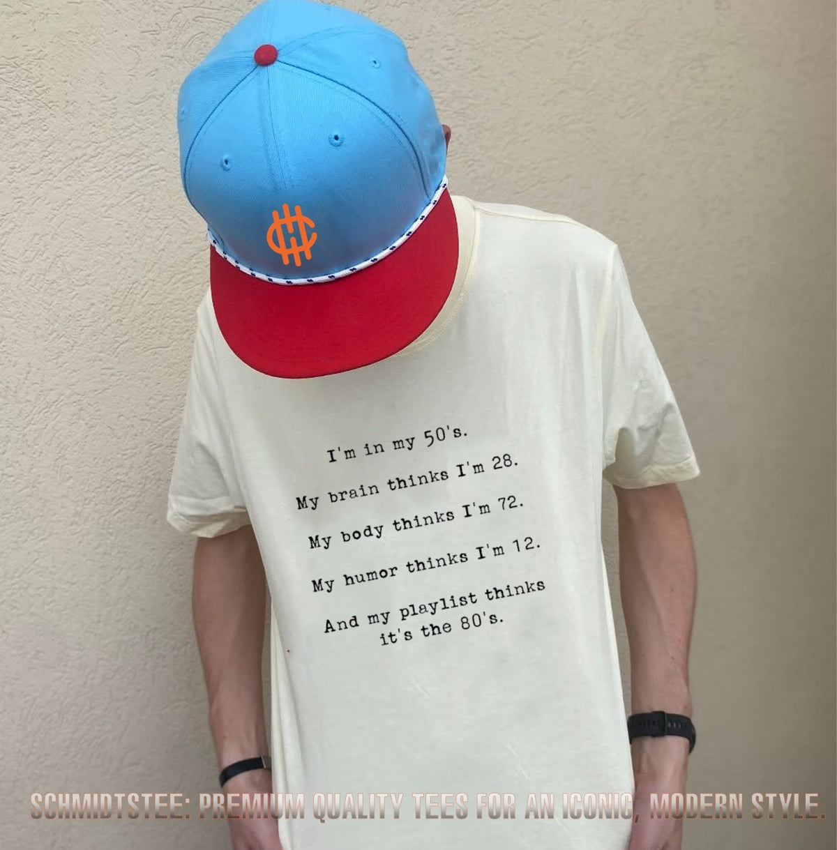 I’m in My 50s Brain 28 Body 72 Humor 12 Playlist 80s shirt