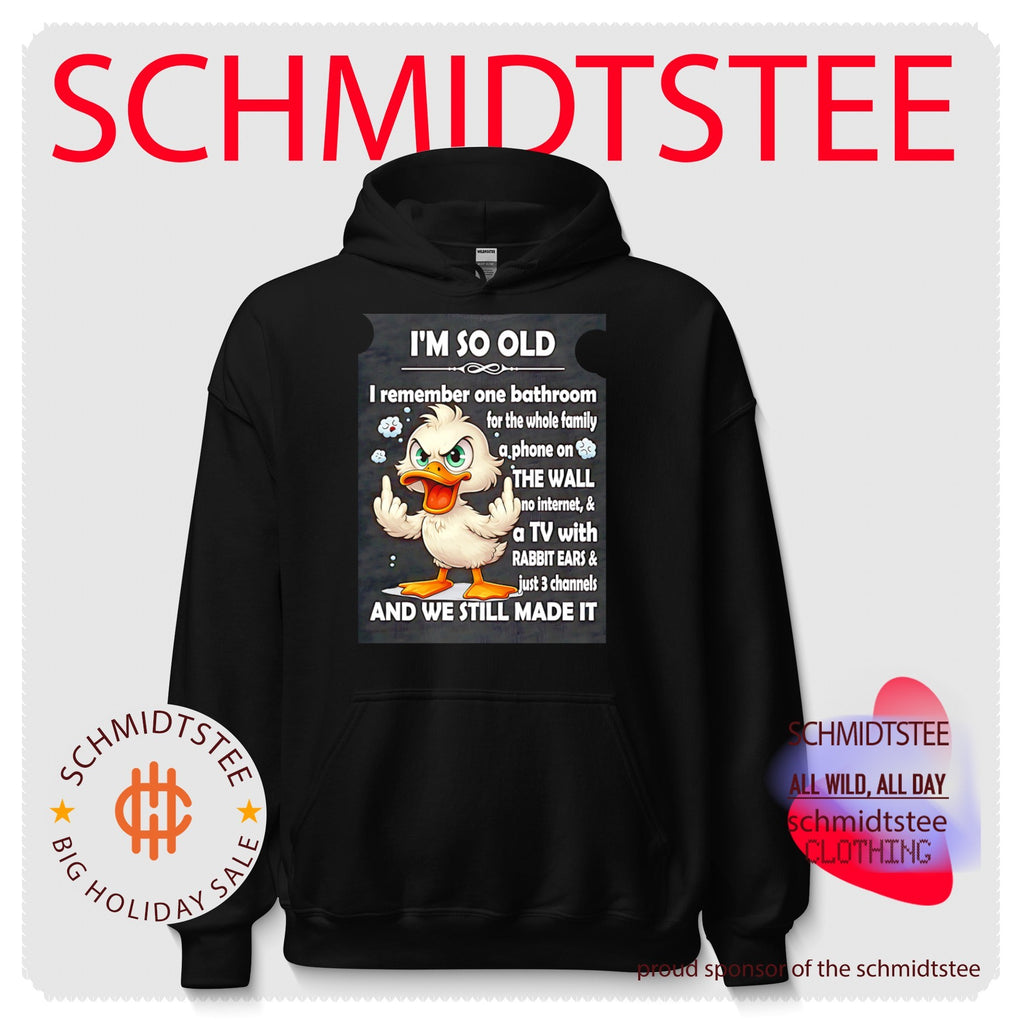 I’m so old I remember one bathroom for the whole family a phone on shirt