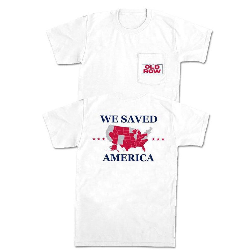 We Saved America 2024 Pocket Tee Hoodie, Sweatshirt | CoreVibeTees.com (Image 1)