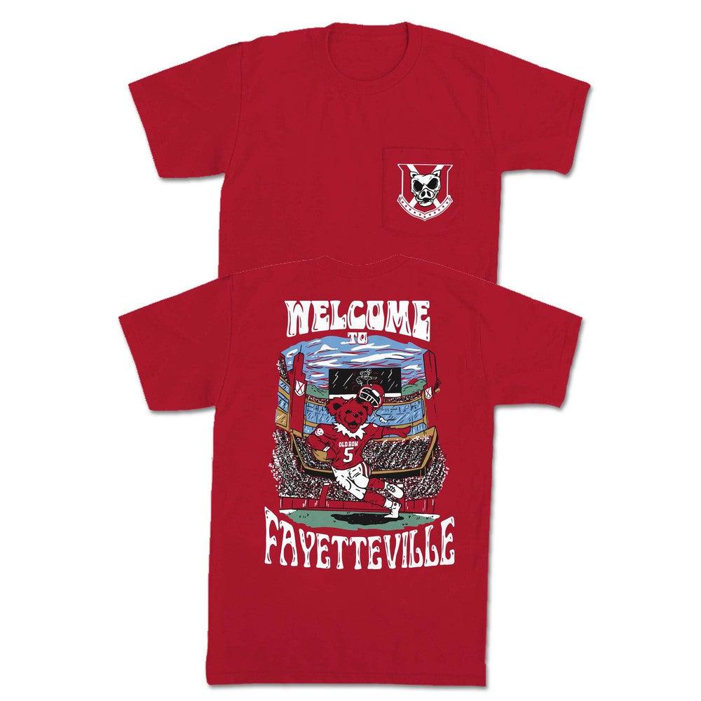 Welcome to Fayetteville Pocket Tee Hoodie, Sweatshirt | CoreVibeTees.com (Image 1)