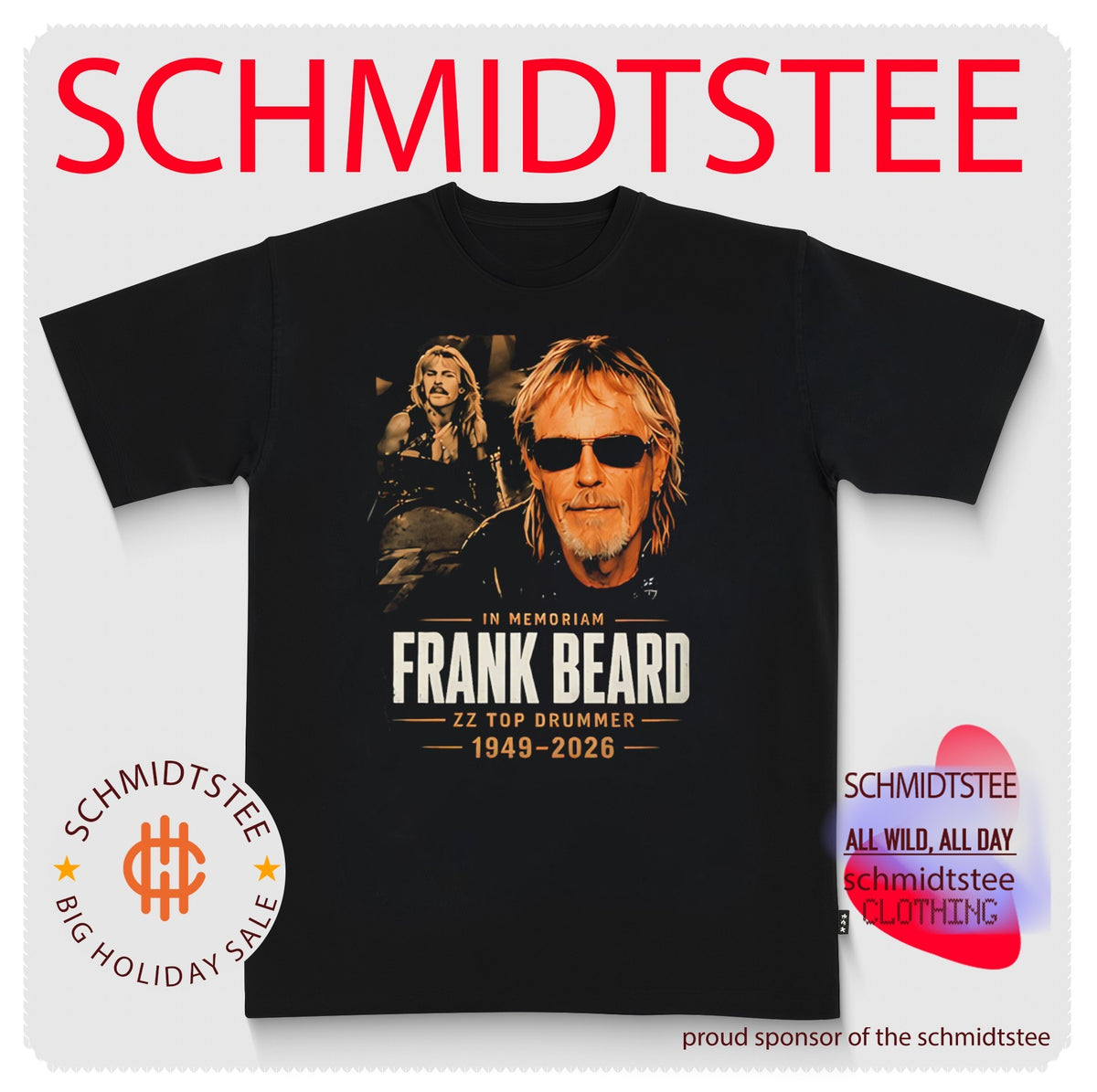 In Memoriam Frank Beard ZZ Top Drummer 1949-2026 shirt