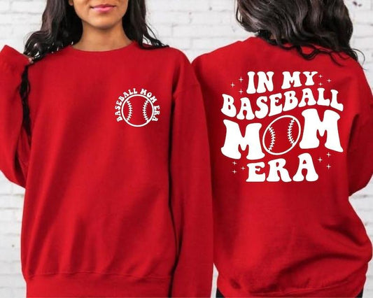 In My Baseball Mom Era Sweatshirt, Baseball Mama Crewneck, Sports Mom Gifts, Game Day Hoodie, Baseball Mom  T-shirt, sweater and Hoodie Cotton