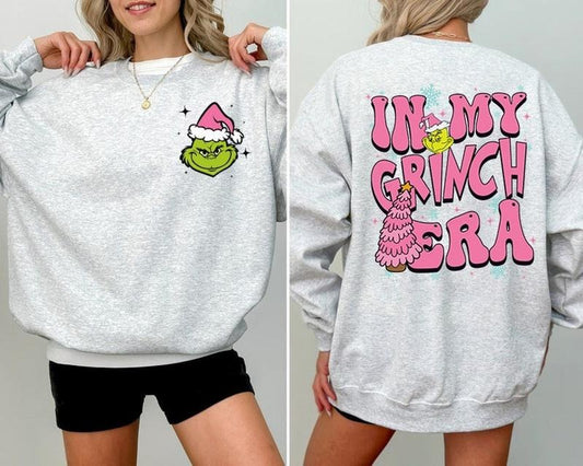 In My Christmas Era Sweatshirt, Pink Christmas Sweatshirt, Christmas Shirt, Cute Christmas Sweatshirt, Girly Christmas Sweater, Cute Winter Hoodie, Vintage Christmas Movie Sweatshirt