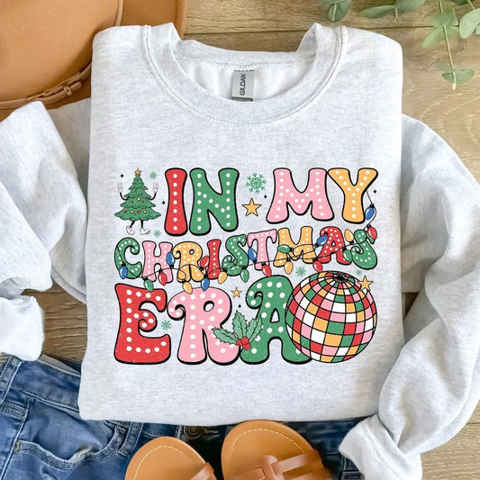 In My Christmas Era T-Shirt, Retro Christmas Sweatshirt, Christmas Doodle Dots Shirt, Merry Christmas, Vintage Christmas T-Shirt