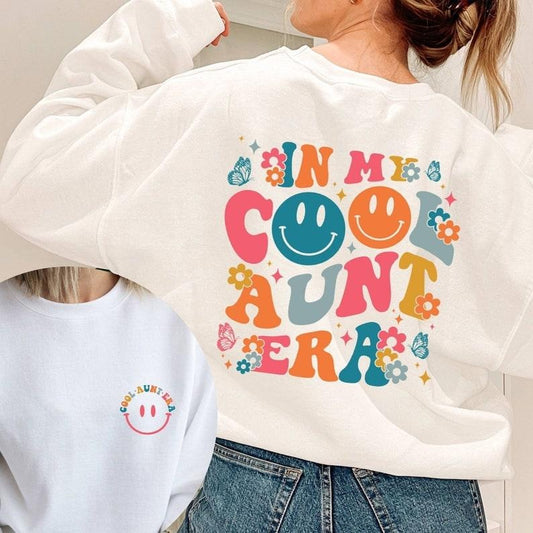 In My Cool Aunt Era Sweatshirt, Aunt Hoodie, In My Aunt Sweater, Retro Aunt Sweatshirt, Gift For Aunt Sweatshirt, Funny Aunt Sweater, Auntie  T-shirt, sweater and Hoodie 2 sides