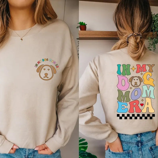 In My Dog Mom Era Sweatshirt Trendy Dog Mom Gift Tshirt Cute Dog Mom Era Tee Gifts Sweater For Dog Mom Birthday Herfunny Dog Mom T Shirt TK43GN