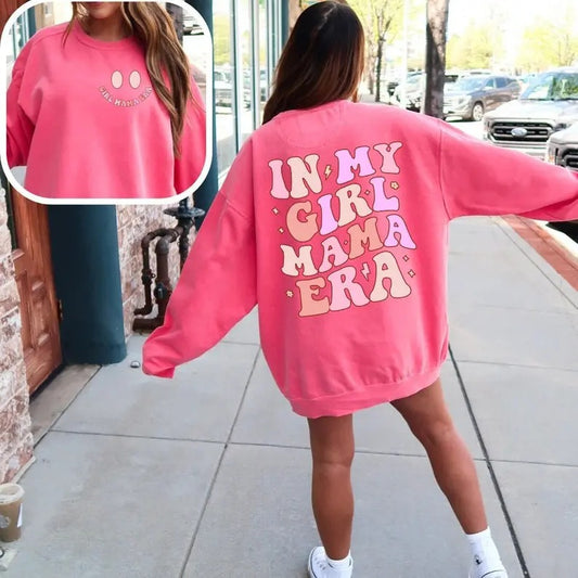 In My Girl Mom Era Sweatshirt, New Mama Crewneck, Groovy Postpartum  Shower Shirt, Trendy ie Gift, ie Girl Mother Sweater