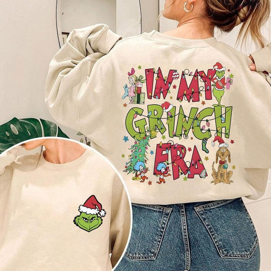 In My Grinch Era Christmas Crewneck Sweatshirt, Hoodie, T-shirt