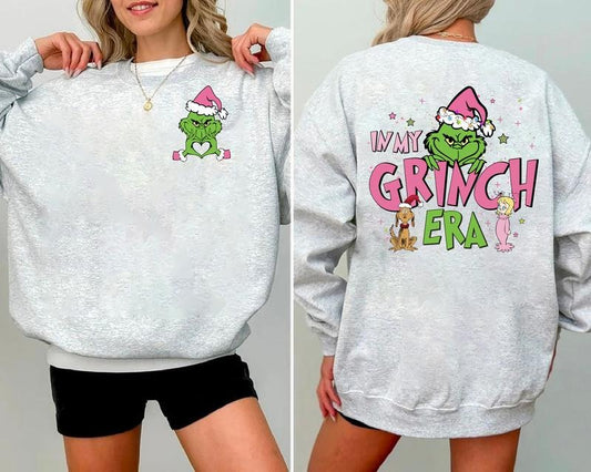 In My Grinch Era Sweatshirt, Vintage Grinch 2 Sided Shirt, Grinchmas Crewneck, Grinch Christmas Sweatshirt, Merry GrinchMas Sweatshirt, Grinch Christmas Party Hoodie
