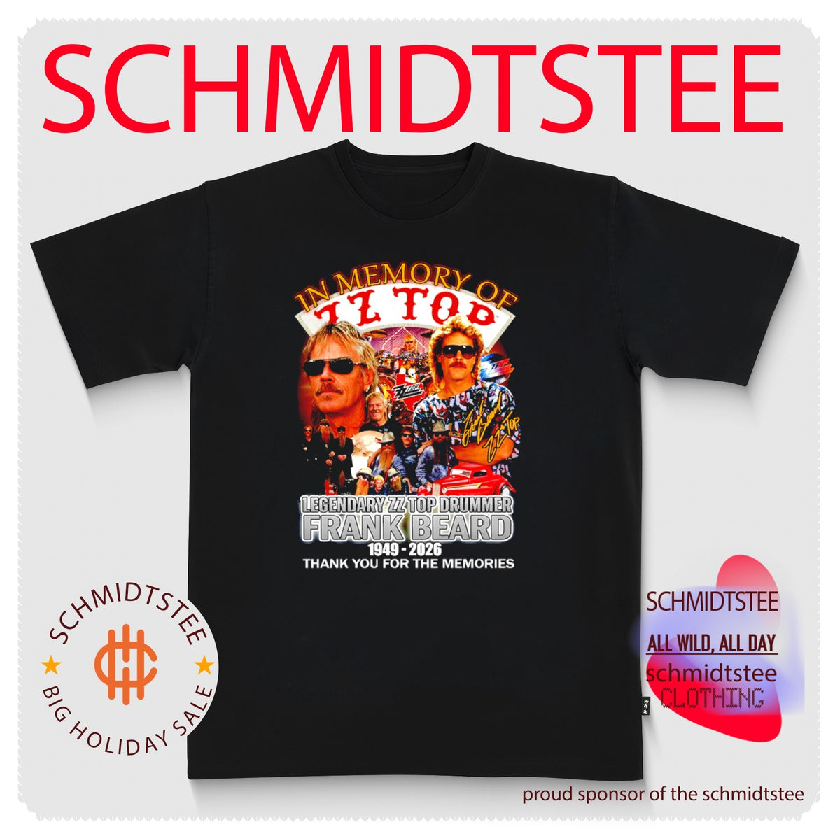 In memory of ZZ Top 57 Legendary ZZ Top Drummer Frank Beard 1949 2026 shirt