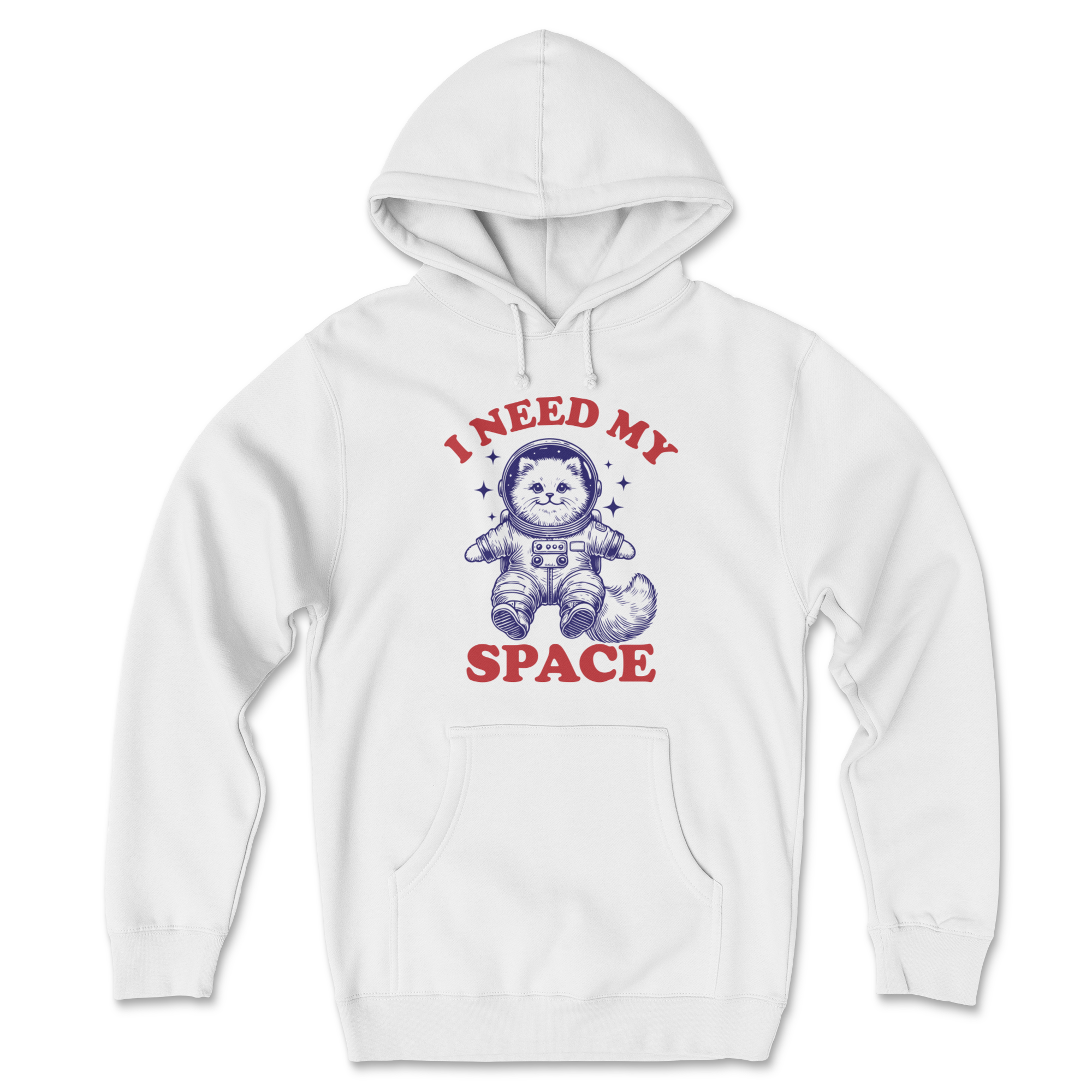 I Need My Space - Front Print (Adult Hoodie) T-Shirts, Sweatshirt | CoreVibeTees.com (Image 1)