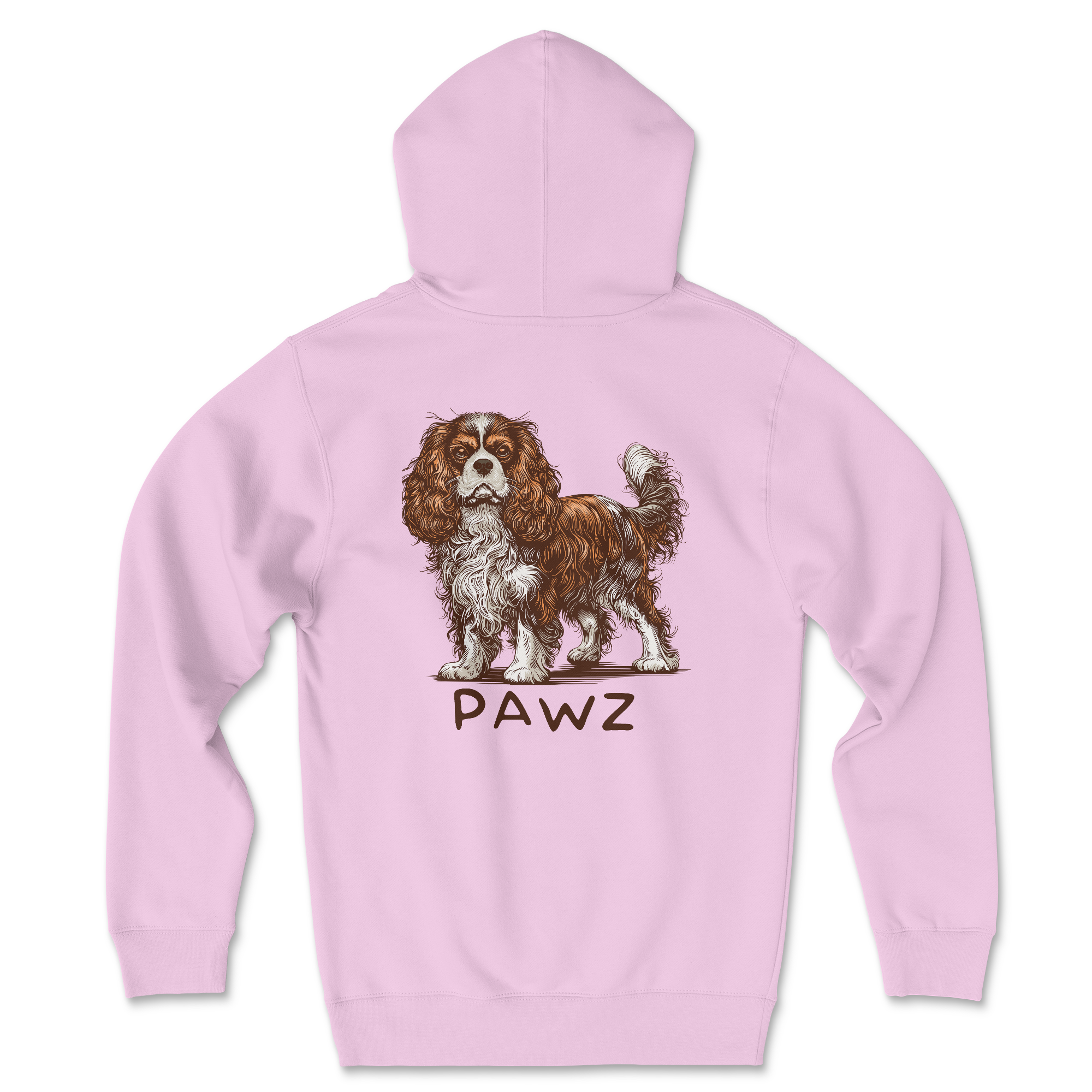 King Charles Cavalier - Light Pink (Adult Hoodie) T-Shirts, Sweatshirt | CoreVibeTees.com (Image 1)