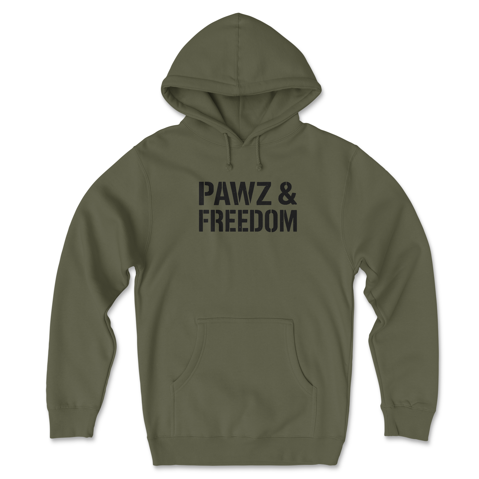 Pawz & Freedom (Front Print) (Adult Hoodie) T-Shirts, Sweatshirt | CoreVibeTees.com (Image 1)