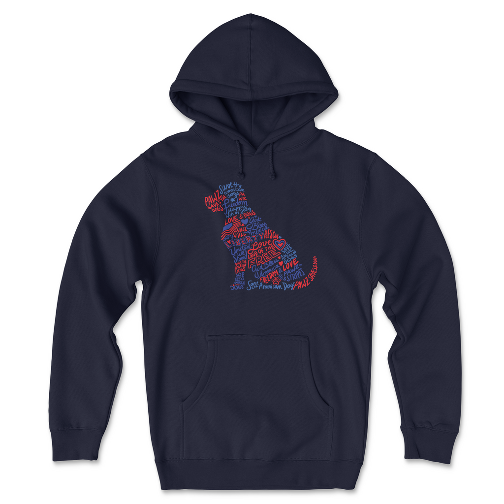 Dog Silhouette - Front Print (Adult Hoodie) T-Shirts, Sweatshirt | CoreVibeTees.com (Image 1)