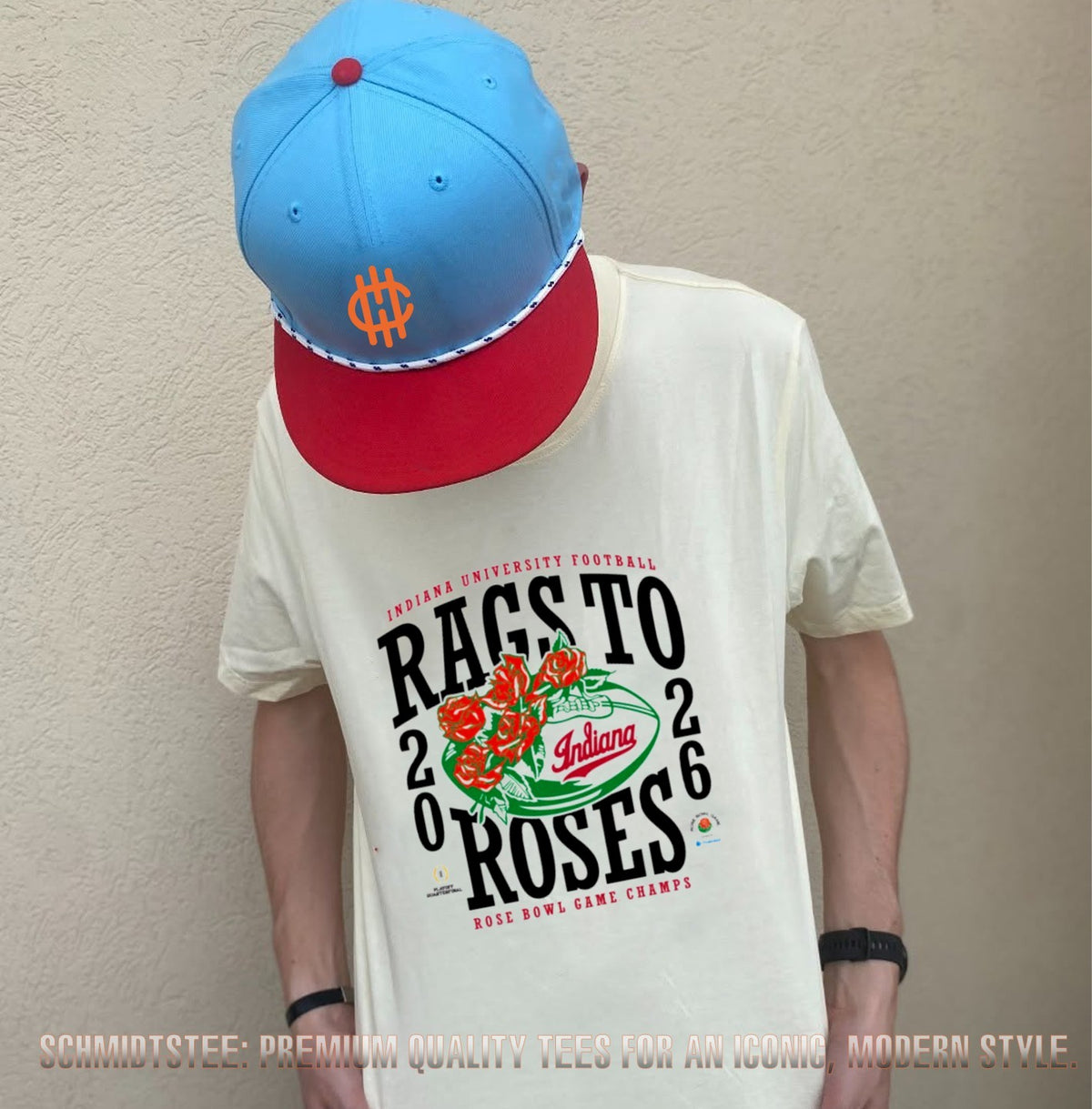 Indiana University Football Rags to Roses 2026 Rose Bowl Game Champs shirt