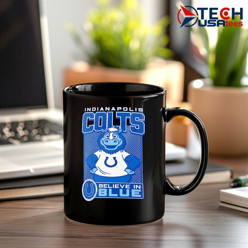 Indianapolis Colts Football believe in blue mascot shirt