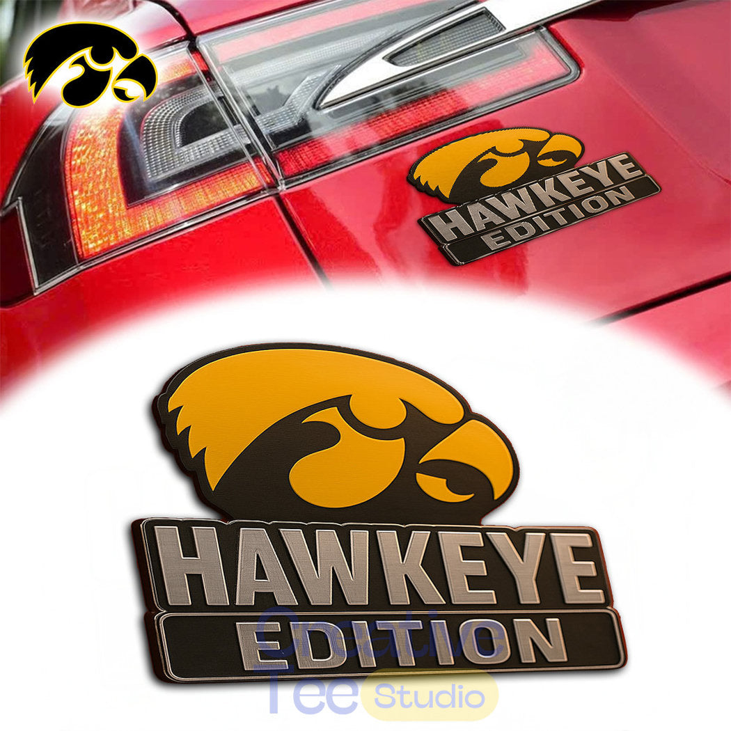 Iowa Hawkeyes Custom Car Name Badge