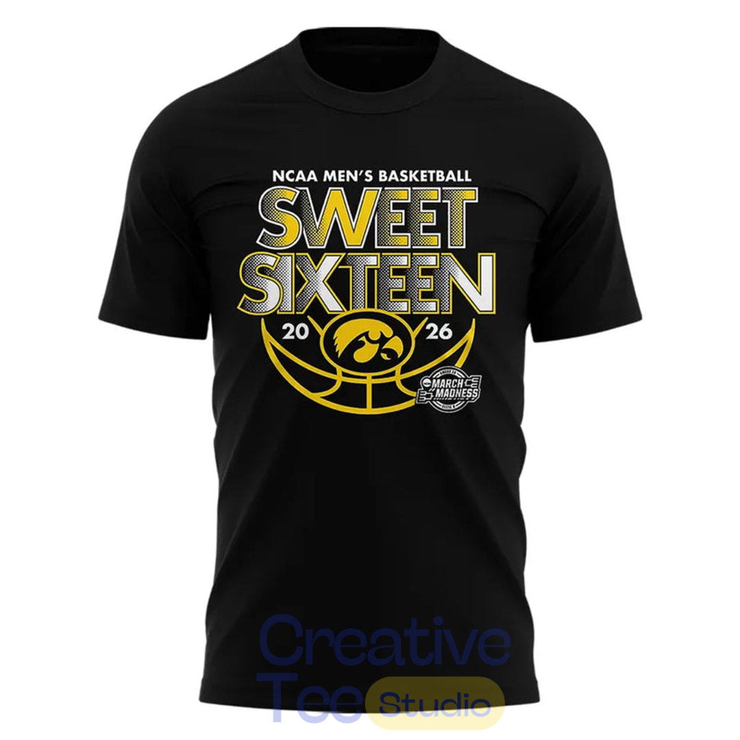 Iowa Hawkeyes Men’s Basketball 2026 Sweet Sixteen T-Shirt