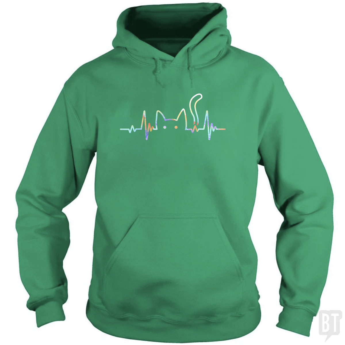 Heartbeat Cat Lover Hoodie