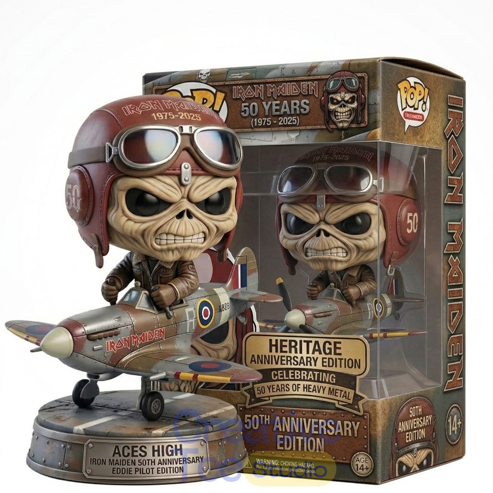 Iron Maiden 50th Aces High Eddie Pilot Pop Figure