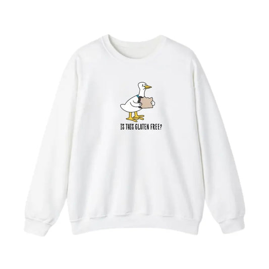 Is This Gluten Free? Shirt, Funny GlutenIntolerance Sweatshirt, Crewneck Sweaters For Women, Shirts for Men, Funny Silly Goose University Hoodie Classic Fabric