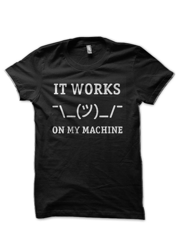 It Works On My Machine Black T-Shirt Hoodie, Sweatshirt | CoreVibeTees.com