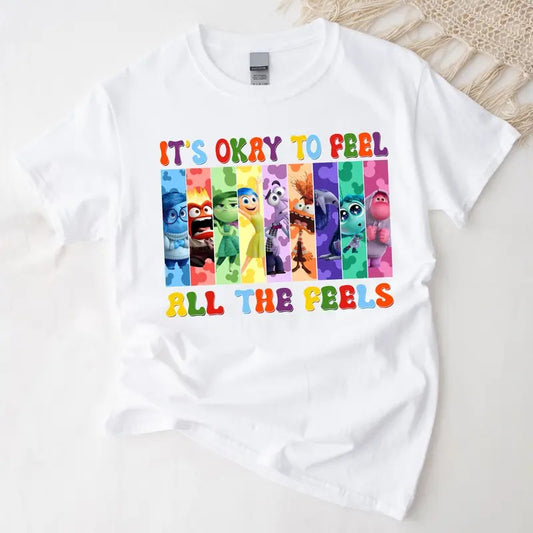 It's Okay To Feel All The Feels Shirt,  Mental Health Matter Shirt, Emotional support shirt, Feelings shirt, Inside Out 2shirt