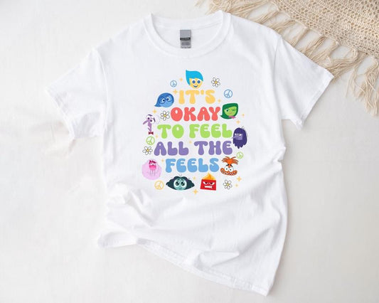 It's Okay To Feel All The Feels Shirt,  Mental Health Matter Shirt, Emotional support shirt, Feelings shirtstyle{n002}2