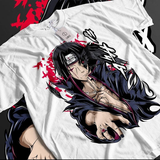 Itachi for fan shirt, Anime T-shirts, anime crewneck t-shirt, Menswear Top Underwear Man Tshirt Streetwear Tropical Crewneck Round Neck Casual
