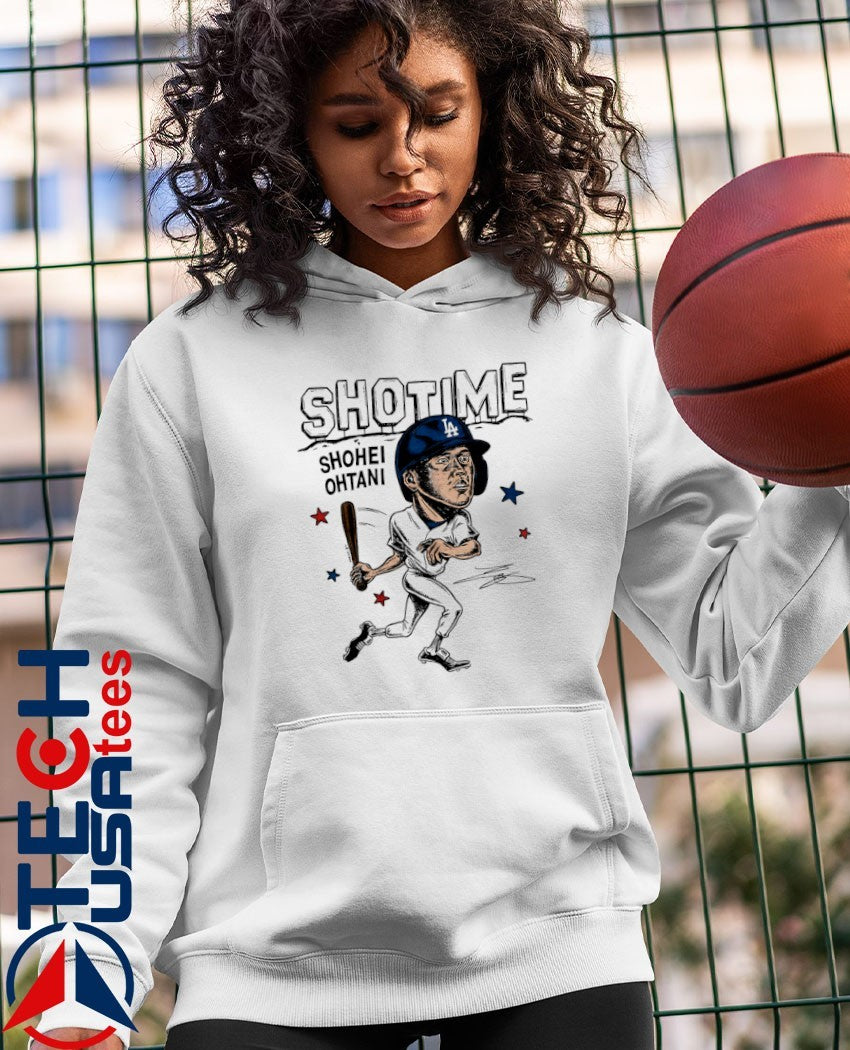 It’s Shotime Shohei Ohtani Los Angeles Dodgers superstar caricature signature shirt