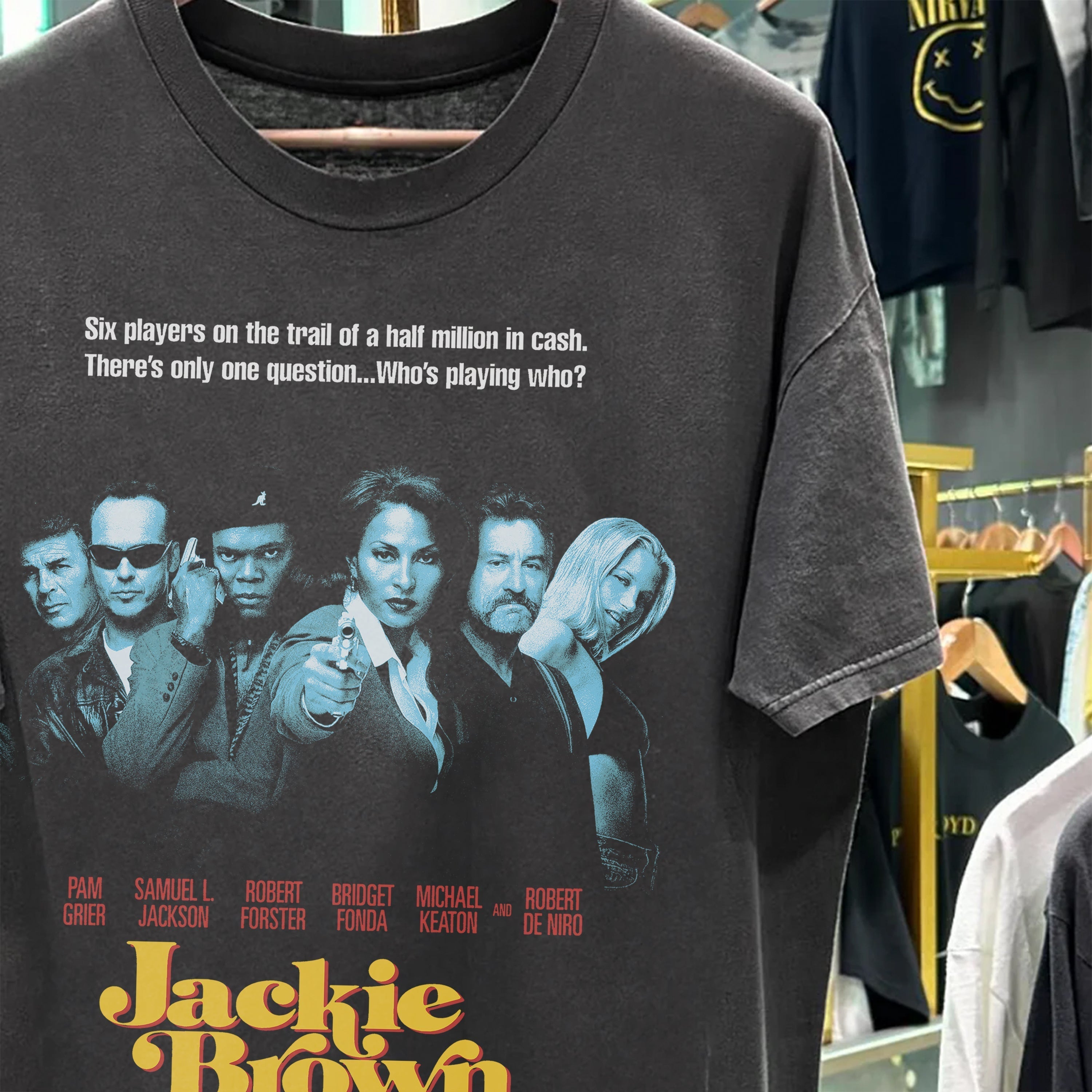 JVCKIE BR0WN 'WHO'S PLAYING WHO' BLACK T-SHIRT Hoodie, Sweatshirt | CoreVibeTees.com (Image 2)
