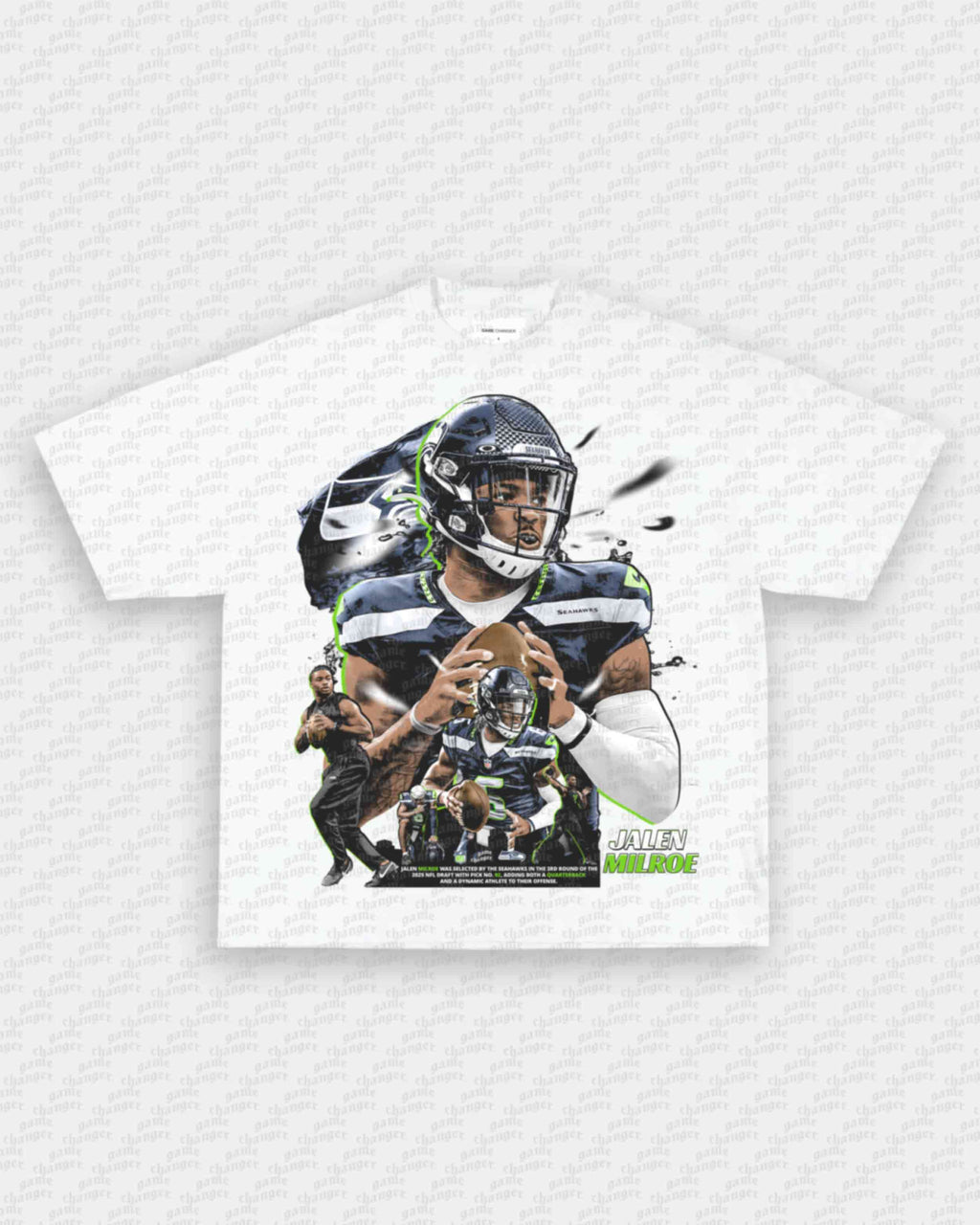 JALEN MILROE - SEAHAWKS TEE Hoodie, Sweatshirt | CoreVibeTees.com (Image 3)