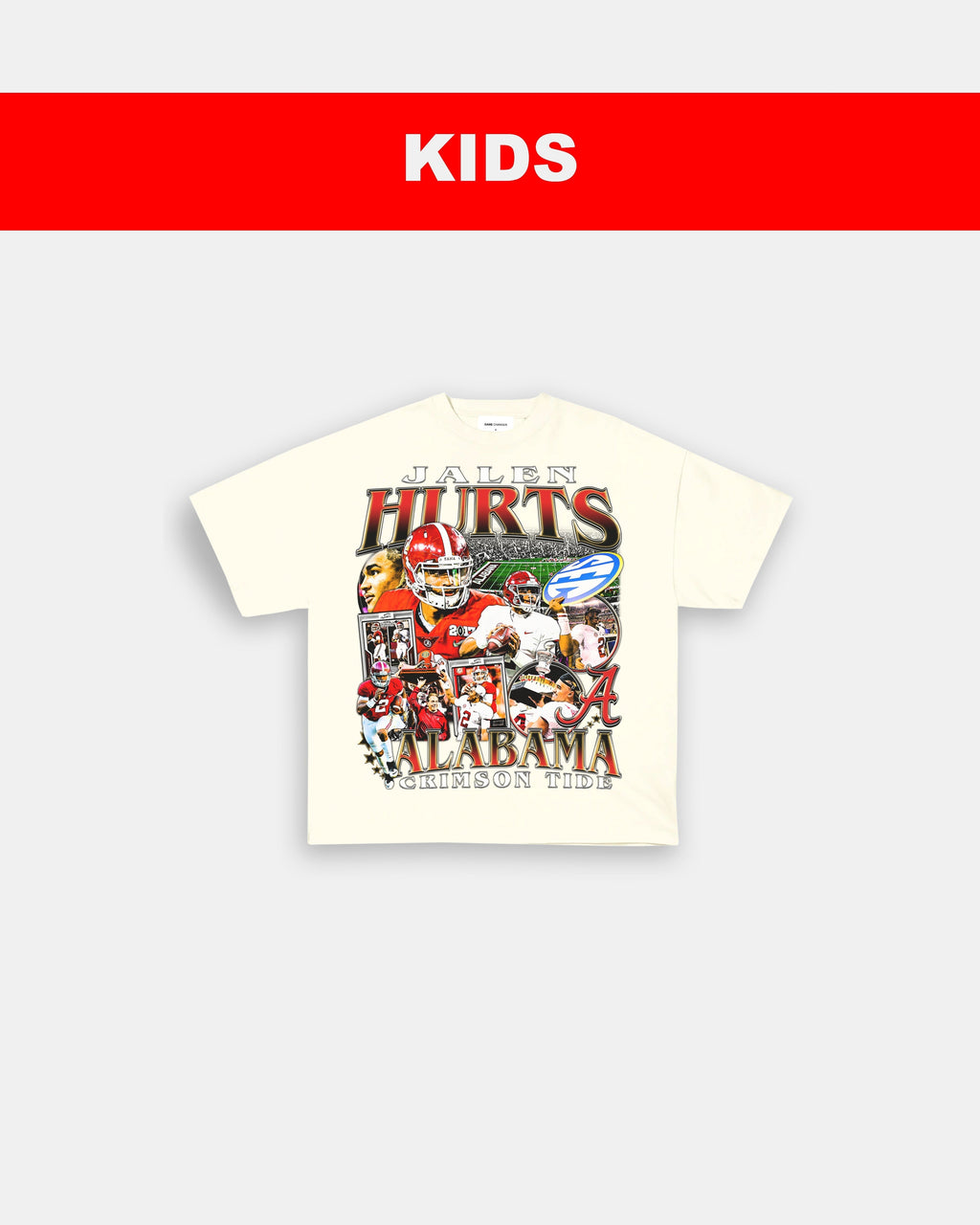 JALEN HURTS - ALABAMA - KIDS TEE Hoodie, Sweatshirt | CoreVibeTees.com (Image 4)