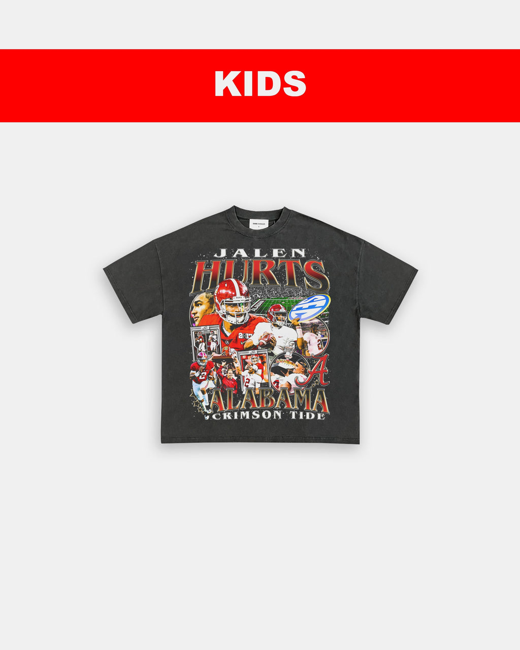 JALEN HURTS - ALABAMA - KIDS TEE Hoodie, Sweatshirt | CoreVibeTees.com (Image 1)