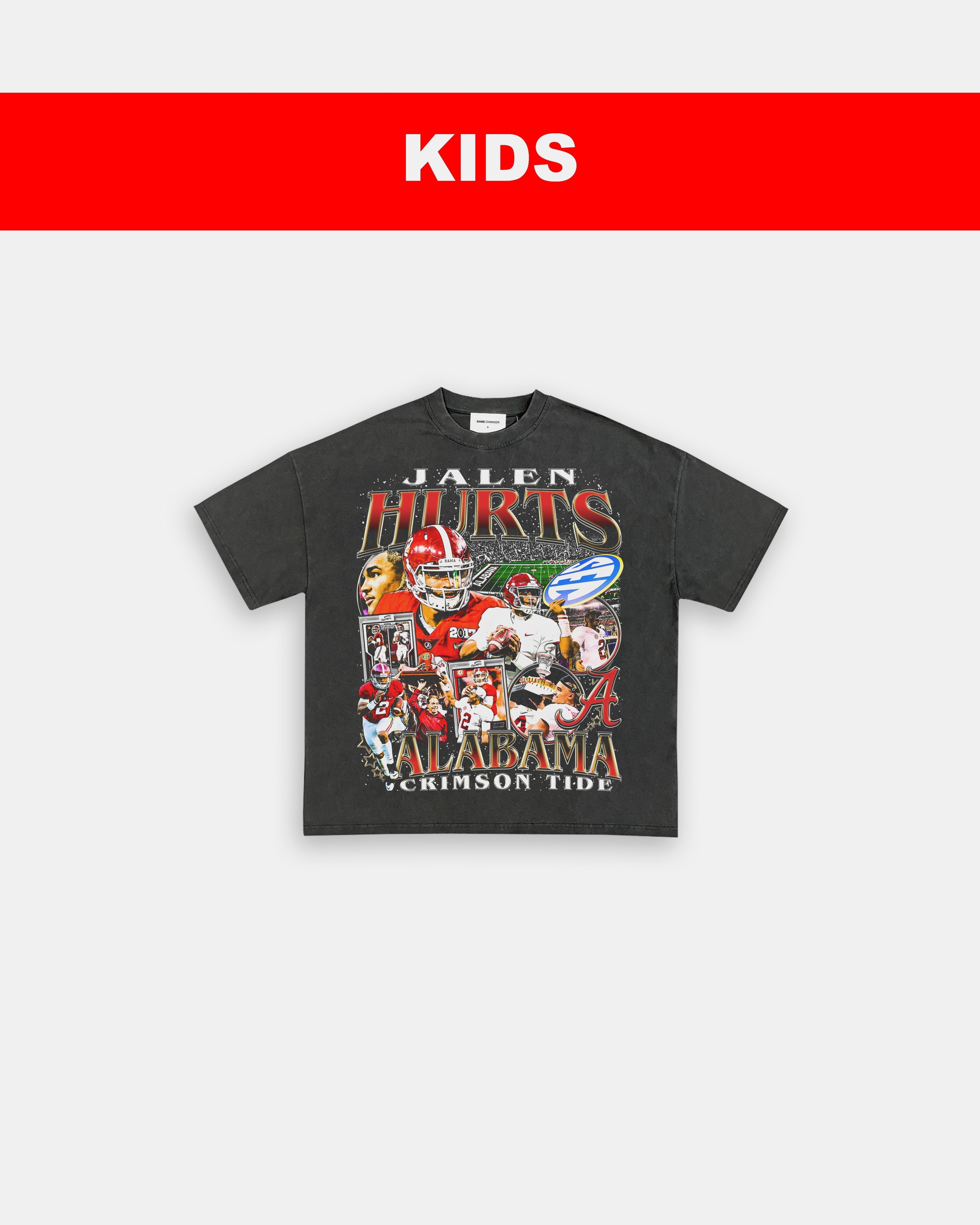 JALEN HURTS - ALABAMA - KIDS TEE Hoodie, Sweatshirt | CoreVibeTees.com (Image 1)
