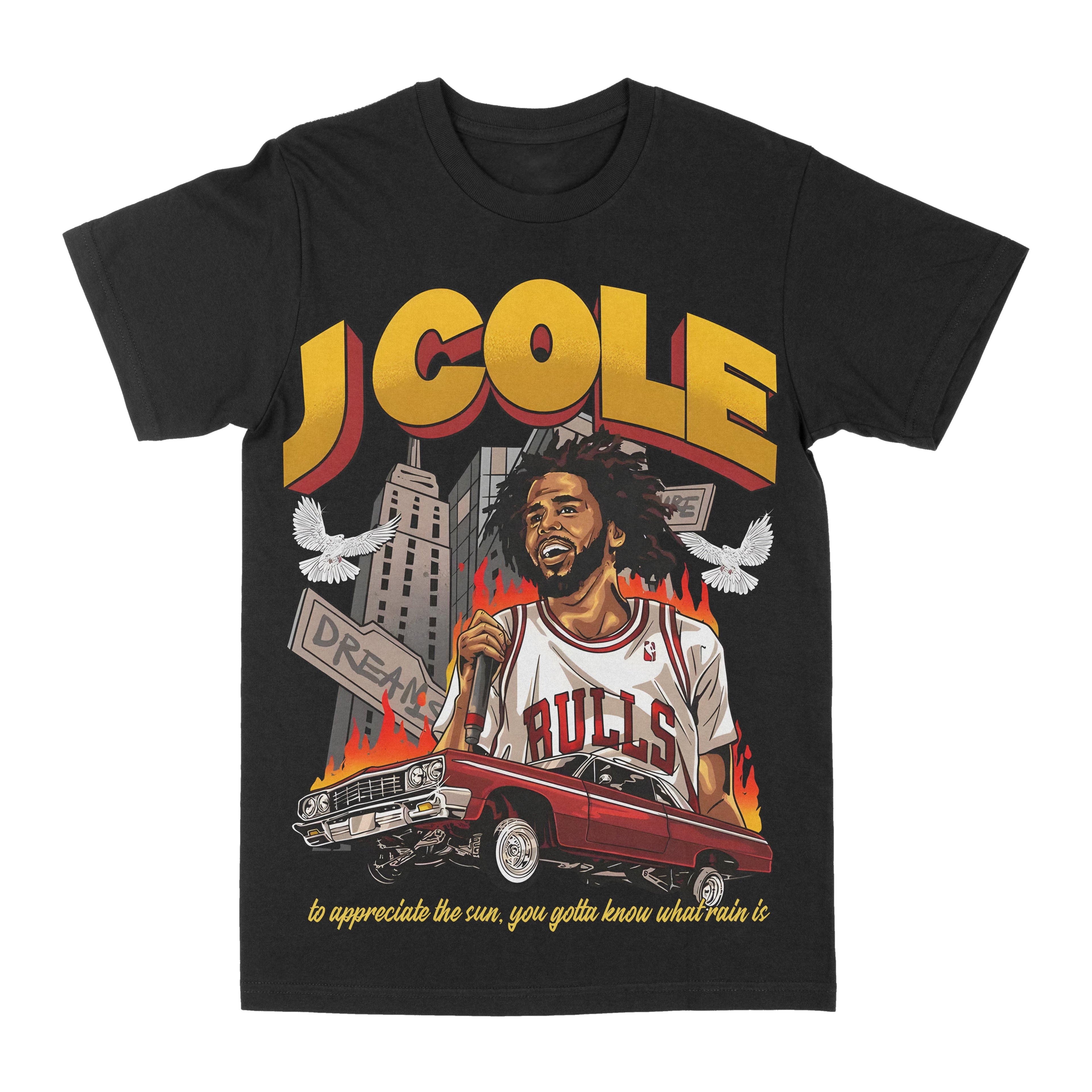 J. Cole "Chicago" Graphic Tee Hoodie, Sweatshirt | CoreVibeTees.com (Image 1)