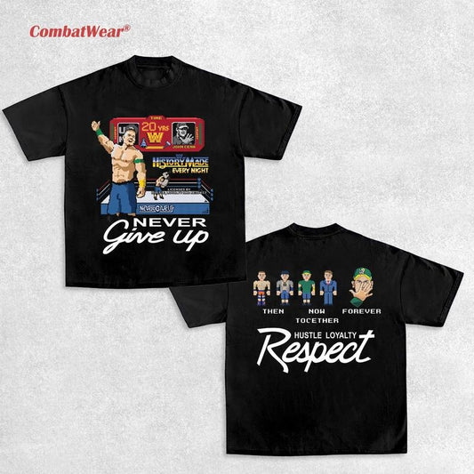 JOHN CENA 20 YEARS NEVER GIVE UP TEE, Wrestling Tee, Wrestling Graphic Tee, 2025 Wrestler Shirt, Sports Shirt, Vintage Wresting Shirt, Wrestling Fan Gift