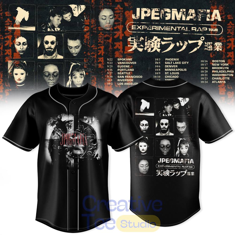 JPEGMAFIA Experimental Rap Tour 2026 Special Baseball Jersey