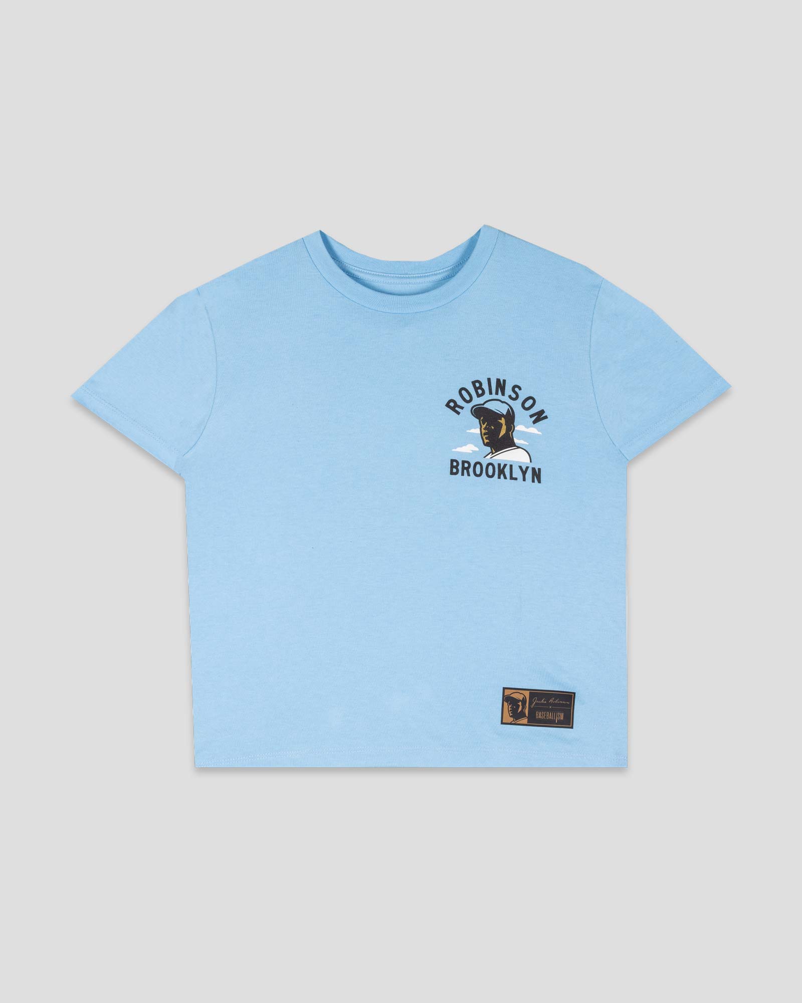 Jackie Robinson Front Page T-Shirt (Light Blue) - Youth Hoodie, Sweatshirt | CoreVibeTees.com (Image 2)