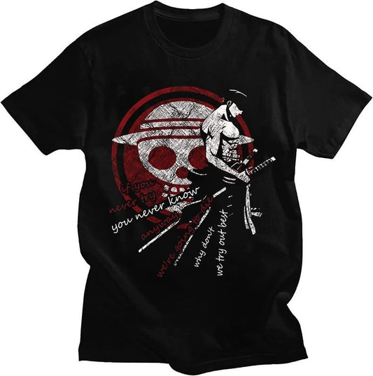 Japanese Anime One Piece Character Roronoa Zoro Fashion Design Print Men Women's Comfortable T-Shirt High Quality Soft Comfy Cotton Tees Best Gift for Fans Sweatshirt, Hoodie, Comfort Colors