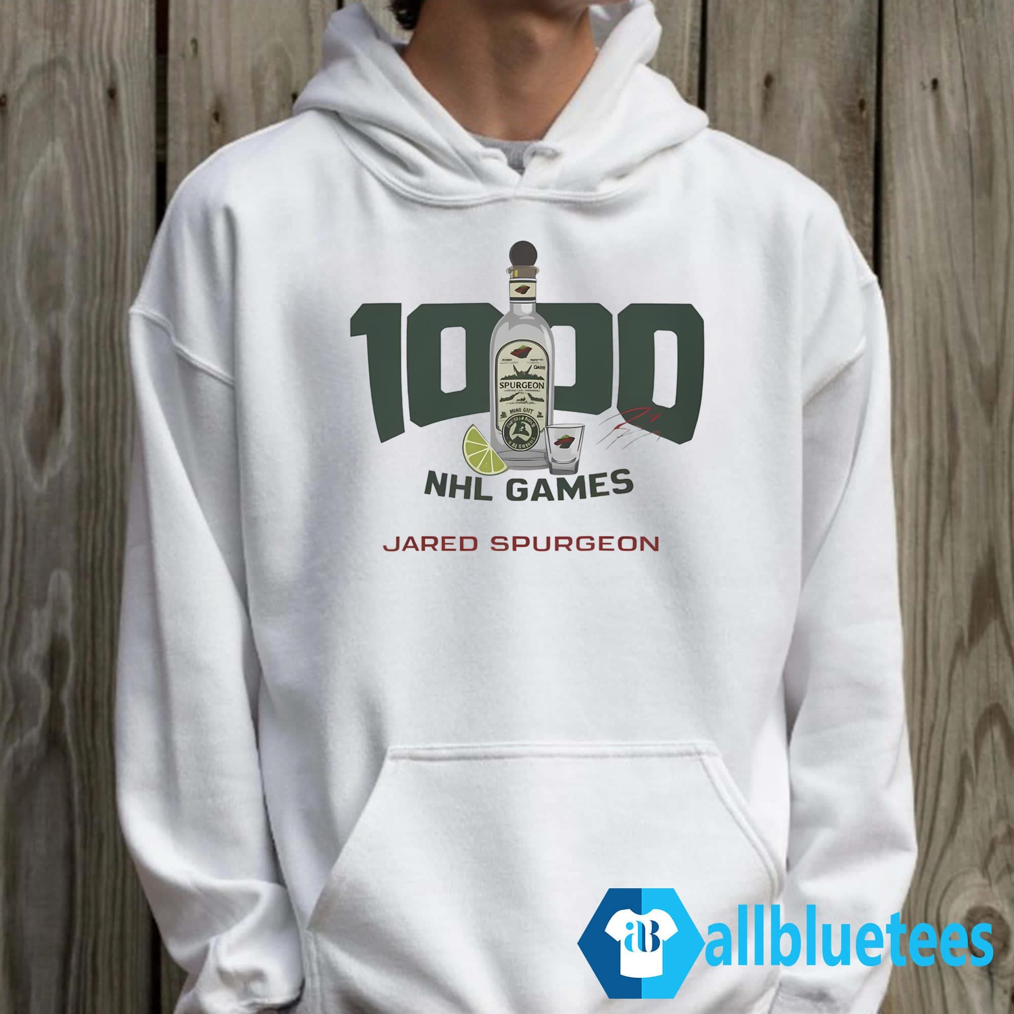 Jared Spurgeon 1000 Games Shirt