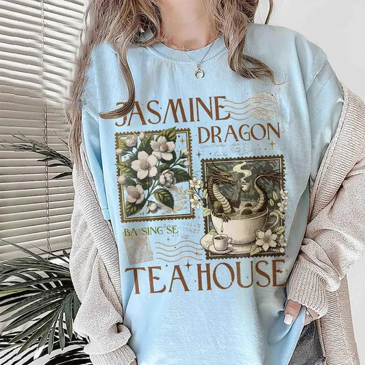 Jasmine Dragon Tea Shop Shirt, Uncle Iroh Shirt Gift, Anime Lover's Gift, Uncle Iroh Tea Shop Inspired, Avatar TShirt, Bookish Gift Cotton Shortsleeve
