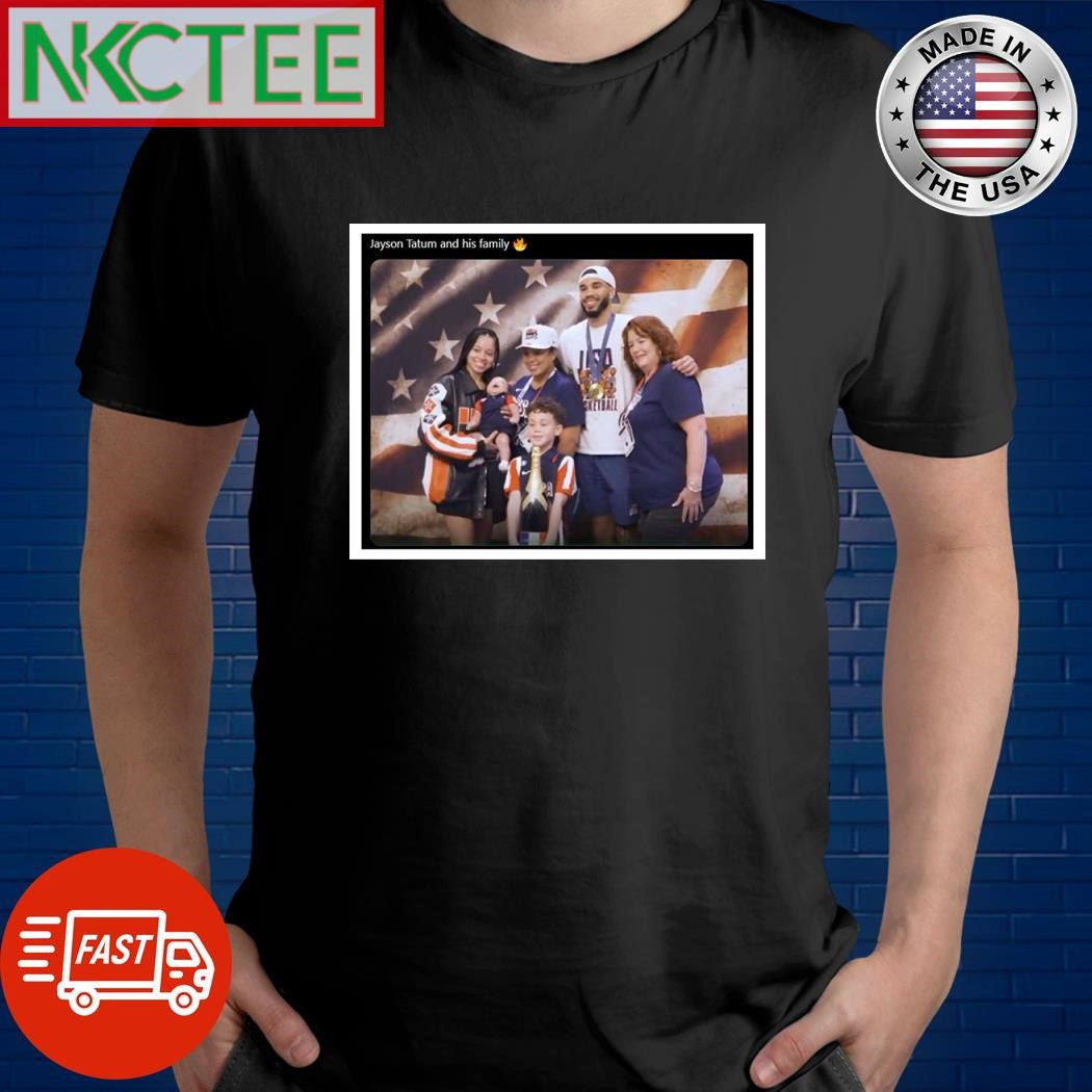 Jayson Tatum and his family shirt