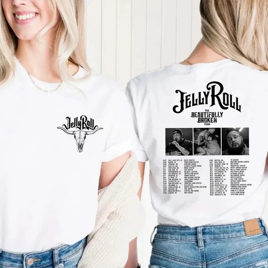 JeIIy R0ll Tour 2024 Two Sides Graphic Tee, Concert Outfit, Fan Merch, Country Music, Unisex Short Sleeve Tee Shirt, Casual Clothing