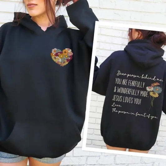 Jesus Loves You Hoodie Aesthetic Jesus Hoodie Trendy Oversized Christian Sweatshirt Faith Pullover Cute Christian Teen Clothes Apparel Merch
