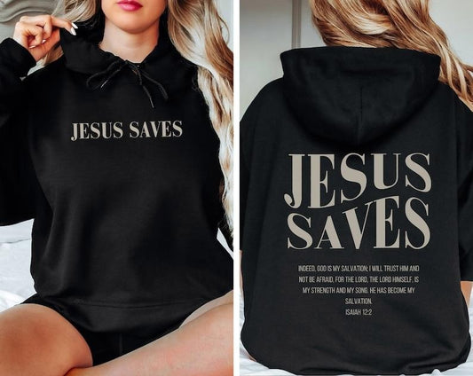 Jesus Saves Christian Hoodie Bible Verse Hoodie Christian Merch Christian streetwear Faith Based Apparel Religious hoodie Church  T-shirt, sweater and Hoodiestyle{n002}2